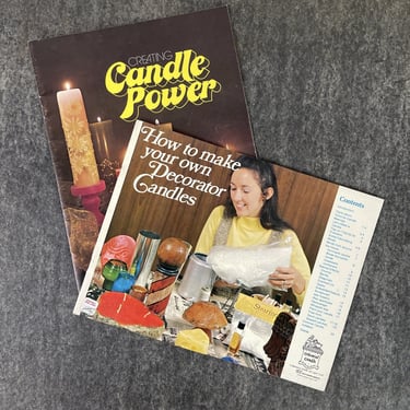 1970s candle making instruction booklets - vintage craft and decor 