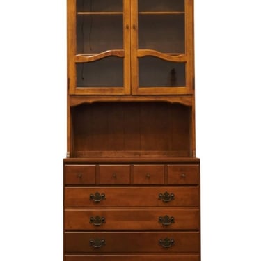 ETHAN ALLEN Heirloom Nutmeg Maple CRP Custom Room Plan 30" Chest w. Display Hutch Top 10-4510P / 10-4028 