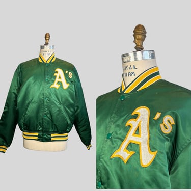 GO A's GO! Vintage 80s 90s A's MLB Jacket | 1980s 1990s Baseball Starter Jacket | Size X Large 