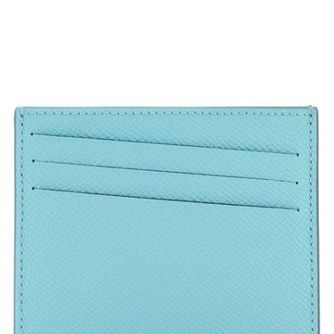 Maison Margiela Woman Light-Blue Leather Four Stitches Cardholder