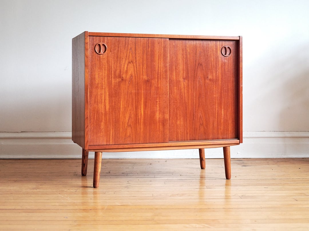Mid Century Danish Modern Small Teak Spaced Out Studio