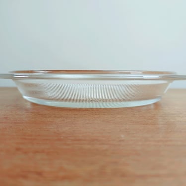 Vintage Heller Glass 509 9" Pie Plate | Oven Microwave Bakeware Design | L&M Vignelli | Mod | USA 