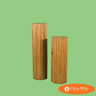 Pair of Bamboo Display Columns