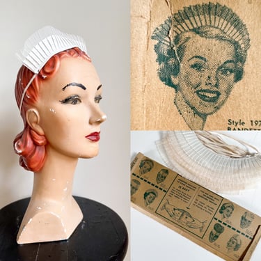 Vintage 1940s-50s Maid Headpiece / Headband // deadstock 