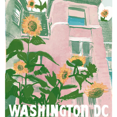 Sunflowers and Rowhouses - Washington DC