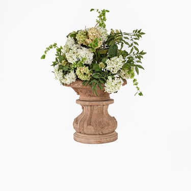 French Stone Planter with Arrangement 