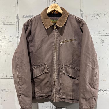 Vintage Brown Fleece Lined Work jacket barn Chore Jacket Timberland Cropped 