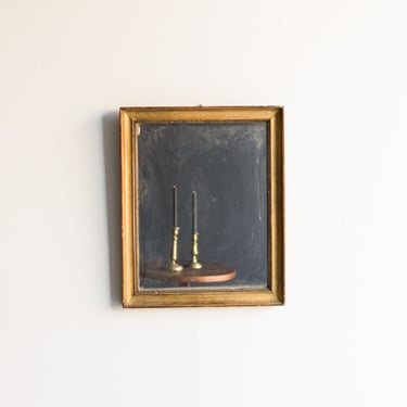 Vintage Gilded Mirror with Red Clay Bole | 15.5 x 19.5