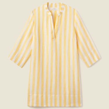 Lucca Shift Dress - Yellow Awning Stripe