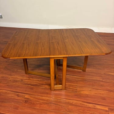 Danish Modern Teak Drop Leaf Dining Table