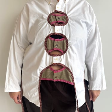 Tiberi x BRZ - White Reworked Cutout Shirt (1X/2X)