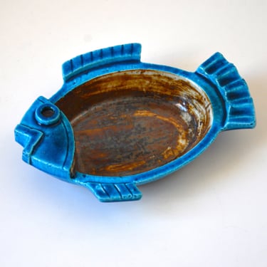 Vintage Swedish Art Pottery Fish Bowl by Gunnar Nylund for Rörstrand, Sweden 