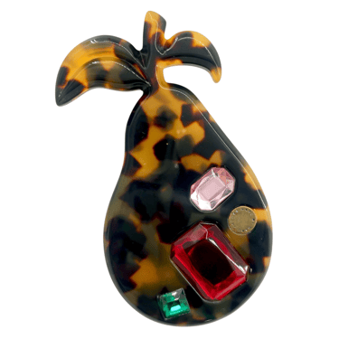 Marc Jacobs Bejeweled Pear Brooch