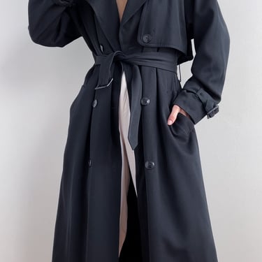 Vintage Noir Neiman Marcus Trench Coat