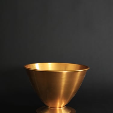 Vintage Mid Century Modern Gold Anodized Aluminum Bowl 