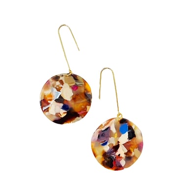 Sample Sale Fall Acetate Disk Earrings