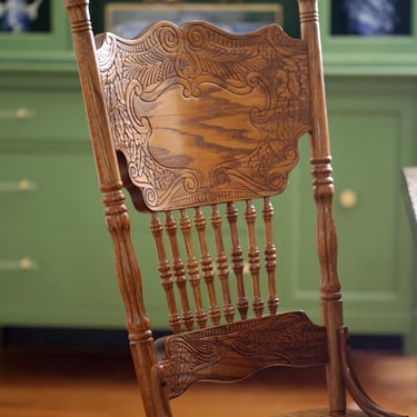 Set of 4 | Vintage Country French Solid Oak Dining Chairs 