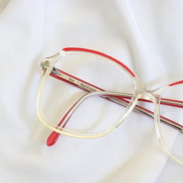 vintage Red Crystal Eyeglass frames 