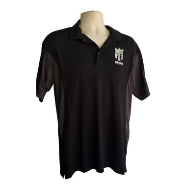 Two Tone Reign Total Body Fuel Golf Polo Short Sleeve Shirt L Lightweight Black 