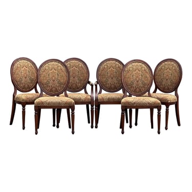 Solid Cherry Rustic European Dining Chairs - Set of 6 