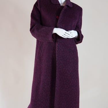 late 1970s early 1980s tone on tone wool coat 