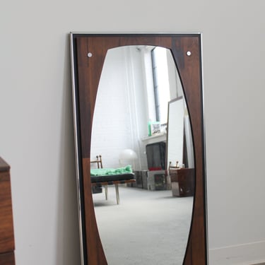 Rosewood Mirror by Henri Vallières