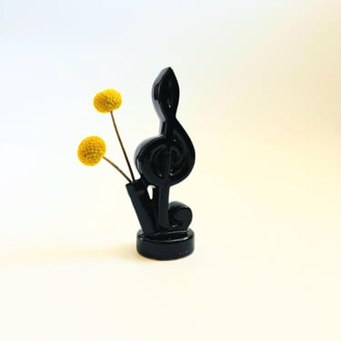 Ceramic Treble Clef Bud Vase 