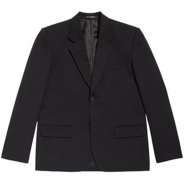 Balenciaga Men Wool Single-Breasted Blazer Jacket