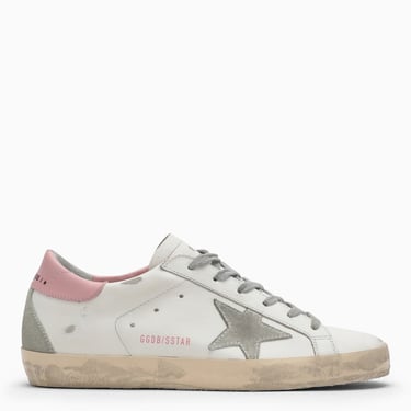 Golden Goose Pink, Grey And White Super-Star Low Top Sneakers Women