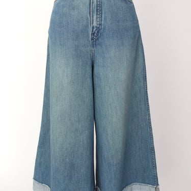 Kapital Ultra Wide Leg Stitch Cuff Jeans*