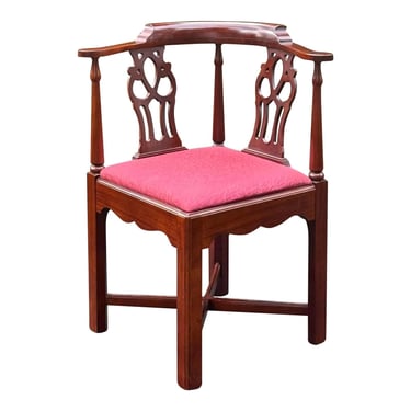 Hickory Chair Mahogany Chippendale Style Corner Chair 