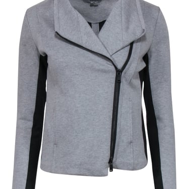 Vince - Gray Cotton Zip-Up Moto-Style Jacket Sz XS