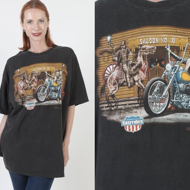 Vintage Easyriders Magazine T-Shirt 90s Harley Davidson Biker Tee 2 Sided Dealer Shop T Shirt XL 