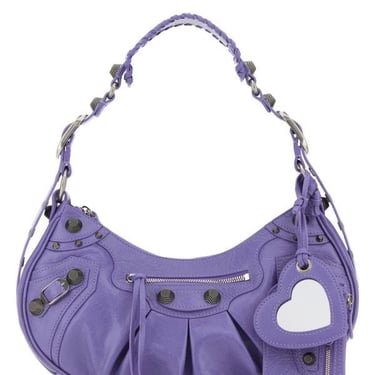 Balenciaga Woman Light Purple Leather Le Cagole S Shoulder Bag