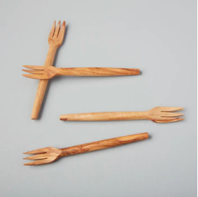 Olive Wood Forks, Set of 4