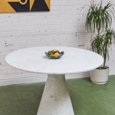 Faux Stone Round Dining Table