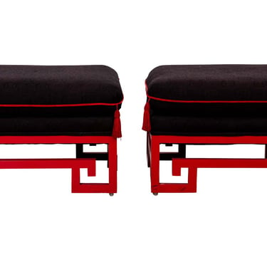 Pair James Mont Stools Circa 1945