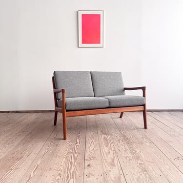 Mid-Century Modern Two-Seater Sofa, Danish Design made out of teak wood, 1950s 
