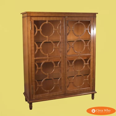 Faux Bamboo Mid Century Cabinet