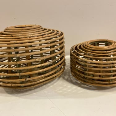 Pair of Bamboo Lanterns