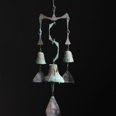 Paolo Soleri Bronze 3 Bells Wind Chimes