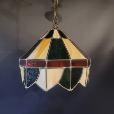 Tiffany Style Stained Glass Pendant Light 12"x15"