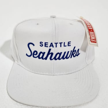 Vintage Seattle Seahawks Script Custom Snapback Hat
