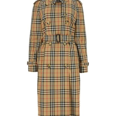 Burberry Woman Embroidered Gabardine Trench Coat