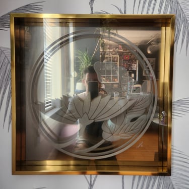 Vintage Greg Copeland Decorative Mirror, Style # 1405, Signed & Dated 