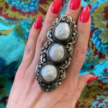 Triple Pearl Ring from Nepal