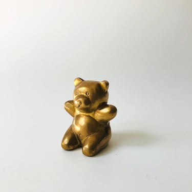 Vintage Brass Bear 