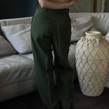 Amazing Vintage Olive Wool Military Trouser