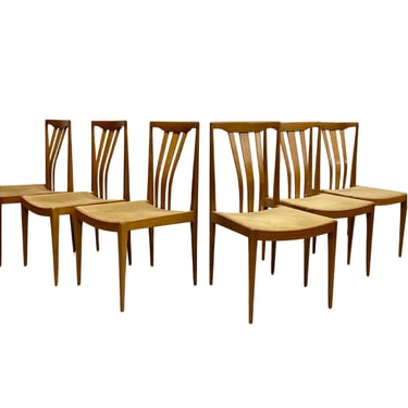 Mid Century Modern MAPLE Sculpted DINING CHAIRS, Set of 6 