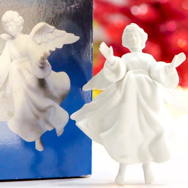 VINTAGE: 1985 - The Angel Porcelain Nativity Figurine - Hanging Angel - Avon Nativity Collection - Replacements - SKU 00035025 